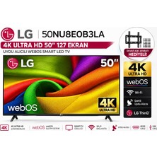 Lg 50NU8E0B3LA 4K Ultra Hd 50" 127 Ekran Uydu Alıcılı Webos Smart LED Tv 2026 Askı Aparatı Hediyeli