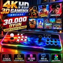 Schitec 3D Pandora Pro 30.000 Oyunlu RGB Işıklı Arcade Oyun Konsolu 2 Kişilik HDMI TV Bağlantılı