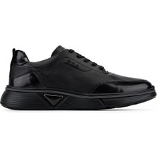 Tamer Tanca Erkek Hakiki Deri Siyah Sneakers & Spor Ayakkabı 1237 23088 Erk Ayk SK26-27 Sıyah