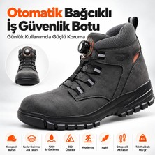 Kompozit Burun Ultra Hafif Iş Güvenlik Botu Otomatik Bağcık Delinmez Kevlar Su Geçirmez Bot