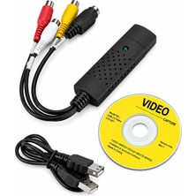 Pemberton Yeni 2026 Ses Video Kartı Adaptörü Rca Av/audio Video Card Dönüştürücü Tv Dvd Usb Kablosu 2.0 İçin Sağlam Plastik Gövde