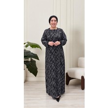 FERACE Kadın Büyük Beden Kare Yaka  Ekoseli Elbise