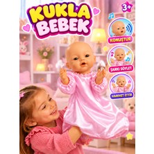 Farbu Oyuncak Sevimli Kukla Bebek Haraket Ettir Konuştur Şarkı Söylet 38 cm Eğitici ve Eğlenceli Oyuncak Kukla