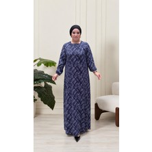 FERACE Kadın Büyük Beden Kare Yaka  Ekoseli Elbise