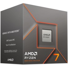 Amd Ryzen 7 8700F 24MB 8çekirdekli VGA Yok Am5 65W Kutulu+Fansız