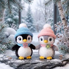 Sende Buldum 10028 Şapkalı Penguen Peluş 27CM