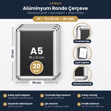 Cengo 20 Adet A5 Alüminyum (15X21 ) Rondo Çerçeve
