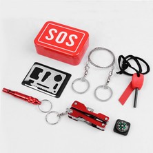 Anatolian Shield Acil Yardım Kompakt  Survival  Hayatta Kalma Kiti Sos Sos SOS Dış Mekan Ekipmanı 9x7 cm İlk Yardım Malzemeleri