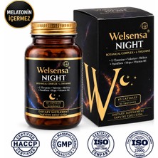 Welsensa Night Stressiz ve Derin Uyku Döngüsüne Yardımcı Melatoninsiz Formül 60 Kapsül