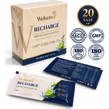 Welsensa Recharge Elektrolit Içeren Içecek Tozu Doğal Limon & Citrus Aromalı 20 Saşe