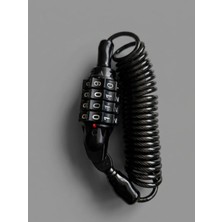 Motosiklet Kask Kilidi 4 Haneli Kombinasyon 4 Haneli Şifreli, Spiral Çelik Kablolu Motosiklet/kask Kilidi