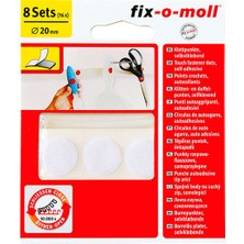 Fix O Moll Fix-O-Moll Cırtbant Nokta Beyaz 20 mm 8 Set