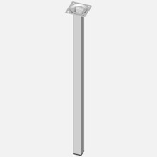 Regalux Masa Ayağı, Çelik Boru Kare, 500MM, Beyaz