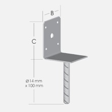 Ermo Pergola Ayağı-L Form