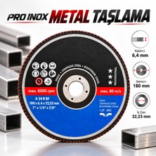 Badem10 180X6,4X22,23 mm Inox Taşlama Diski Profesyonel Paslanmaz Çelik Metal Profil Boru Sac Aşındırıcı