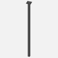 Regalux Masa Ayağı, Çelik Boru Kare, 800MM, Siyah