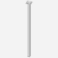 Regalux Masa Ayağı, Çelik Boru Kare, 700MM, Beyaz