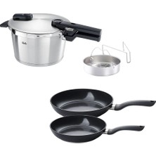 Fissler Vitaquick Premium 4,5 Litre Düdüklü Tencere + Tava Set