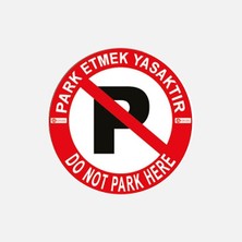 İş Koruma Iş Koruma Vidalı Levha Sticker Etiketi 2'li - Park Yasak