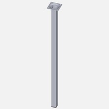 Regalux Masa Ayağı Çelik Boru Kare 600 mm Krom
