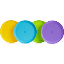 Munchkin Bebek Beslenme Tabağı 4 Parça Renkli BPA İçermeyen 6 Ay+ İçin Ergonomik Tasarım