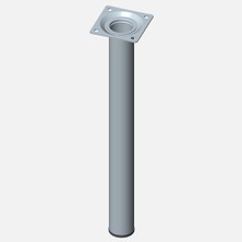 Regalux Masa Ayağı Çelik Boru Yuvarlak 300MM Paslanmaz Çelik Rengi