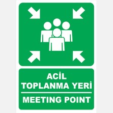 Ekstrafix 25X35 Acil Toplanma Yeri Sticker Pvc Fosforlu