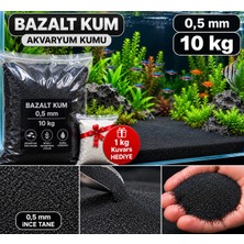 Dutak Akvaryum Kumu Bazalt 10 kg (1-3 Mm) Siyah Renkli Bitki Kumu