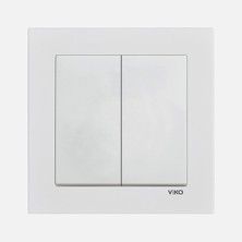 Viko Karre 55 Beyaz Dual Anahtar C1