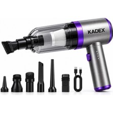 Kadex Kablosuz Şarjlı Araç Içi Süpürge 20.000 Pa 120W 7500 Mah Üfleme Vakum Hepa Filtreli
