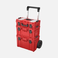 Qbrick System Prıme Set 1 Red Ultra Hd 3 Parça Tekerlekli Takım Çantası Seti, Kırmızı