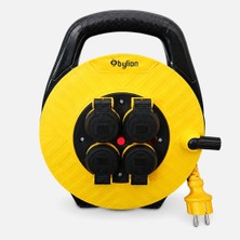 Tek-İş Bylion 15 Metre Sarı Makaralı Uzatma Kablosu