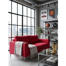 Livoras Home  Cozy Life Pamuklu Tv Battaniyesi 130 x 170CM (Maria Yeni Turuncu)