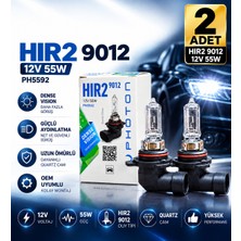 Duolight Hır2 9012 Dense Vision 12V 55W Güçlü Aydınlatma Halojen Far Ampulü 2 Adet