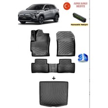 Ahlparts Toyota Corolla Cross 2022-2025 Yılları Arası Uyumlu 3D Havuzlu Paspas ve Üst Bagaj Havuzu Seti Asma Koku ve Numaratör Hediyeli