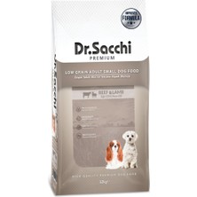 Dr.sacchi Düşük Tahıllı Sığır Etli ve Kuzu Etli  Small Mini Irk Yetişkin Köpek Maması 12 kg
