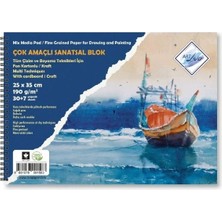 Art Liva Fon Kartonlu Sanatsal Resim Defteri 25 x 35 cm 30+7 Yaprak 190 gr
