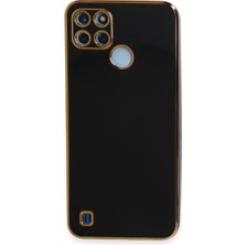 Realme C25Y Kılıf Volet Silikon - Siyah