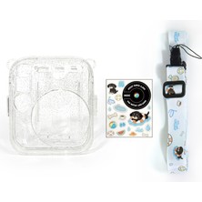 Fujifilm Instax Mini 13 Makine Uyumlu Beyaz Simli Pleksi Kılıf