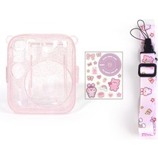 Fujifilm Instax Mini 13 Makine Uyumlu Pembe Simli Pleksi Kılıf