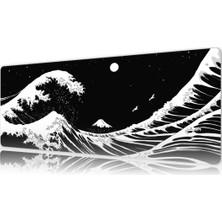 Rowl RW-MP9040-26 Great Wave Mono Gaming Mousepad 90X40 cm Xl Siyah Beyaz Dev Dalga Desenli