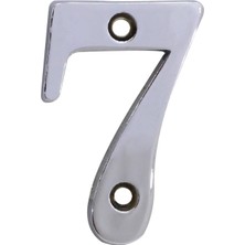 Çelik Kapı Numarası 5 cm Parlak Krom 7 Numara