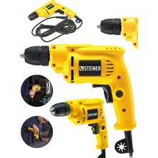 Happy Trend 10 mm Professional Bakır Sargılı Kablolu Darbesiz Vidalama Matkap Sarı
