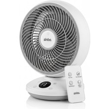 Happy Trend SF-7702 Sessiz Masaüstü Vantilatör | Kumandalı 1.5 mt Kablolu Mini Fan | Otomatik Salınımlı Aroma Hazneli (Beyaz Dijital)