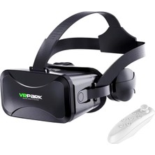 Happy Trend 3.5mm Kulaklıklı 3D Sanal Gerçeklik Gözlüğü + Vr Kablosuz Bluetooth KUMANDA-AL4753