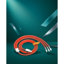 Kaliteyi Bul 120W 6A LED Işıklı 3 Başlıklı Şarj Kablosu 1.2m