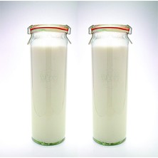Happy Trend Konserve Kavanozları - Şeffaf Camdan - Çevre Dostu Konserve Kavanozu - Yiyecek, Yoğurt ve Jöle Için Hava Sızdırmaz Contalı ve Kapaklı - 1/2 Litre Uzun Kavanoz Seti - Kapaklı 2 Kavanoz