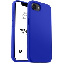 Happy Trend iPhone 17E / 16E Ile Uyumlu Kılıf Ince ve Dayanıklı Sıvı Silikon 3 Katmanlı Tam Kaplamalı Şık Yumuşak Jel Hissi Yüksek Kalite Kauçuk Telefon Kılıfı (Saks)