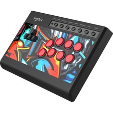 Happy Trend X8 Arcade Fight Stick - Klavye Benzeri Yön Tuşlarına Sahip Arcade Çubuğu, Mavi Anahtar Mekanik Tuşları, Turbo Fonksiyonu - Pc, Ps3, Ps4, Xbox ve Switch Için Arcade Savaş Denetleyicisi