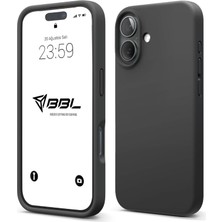 Happy Trend iPhone 16 Ile Uyumlu Kılıf Ince ve Dayanıklı Sıvı Silikon 3 Katmanlı Tam Kaplamalı Şık Yumuşak Jel Hissi Yüksek Kalite Kauçuk Telefon Kılıfı (Siyah)